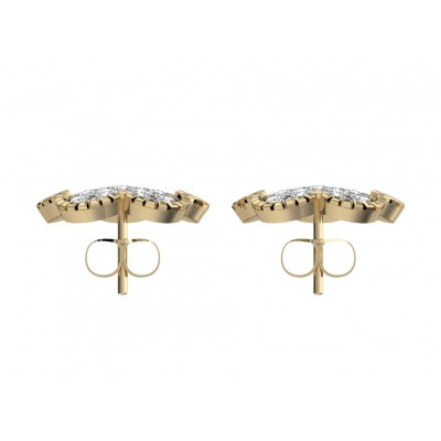 Diamond Flower Earstuds